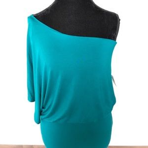 Forever 21 Green One Shoulder Bodycon Dress Juniors Size Large